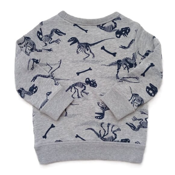 Baby Gap Toddler Long Sleeve Gray Sweatshirt Dinosaur Pattern Size 2 Yrs 95 cm - Picture 6 of 6
